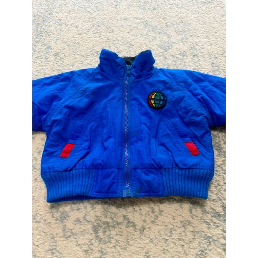 Vintage 1980/1990 London Fog retro blue kids' bomber jacket